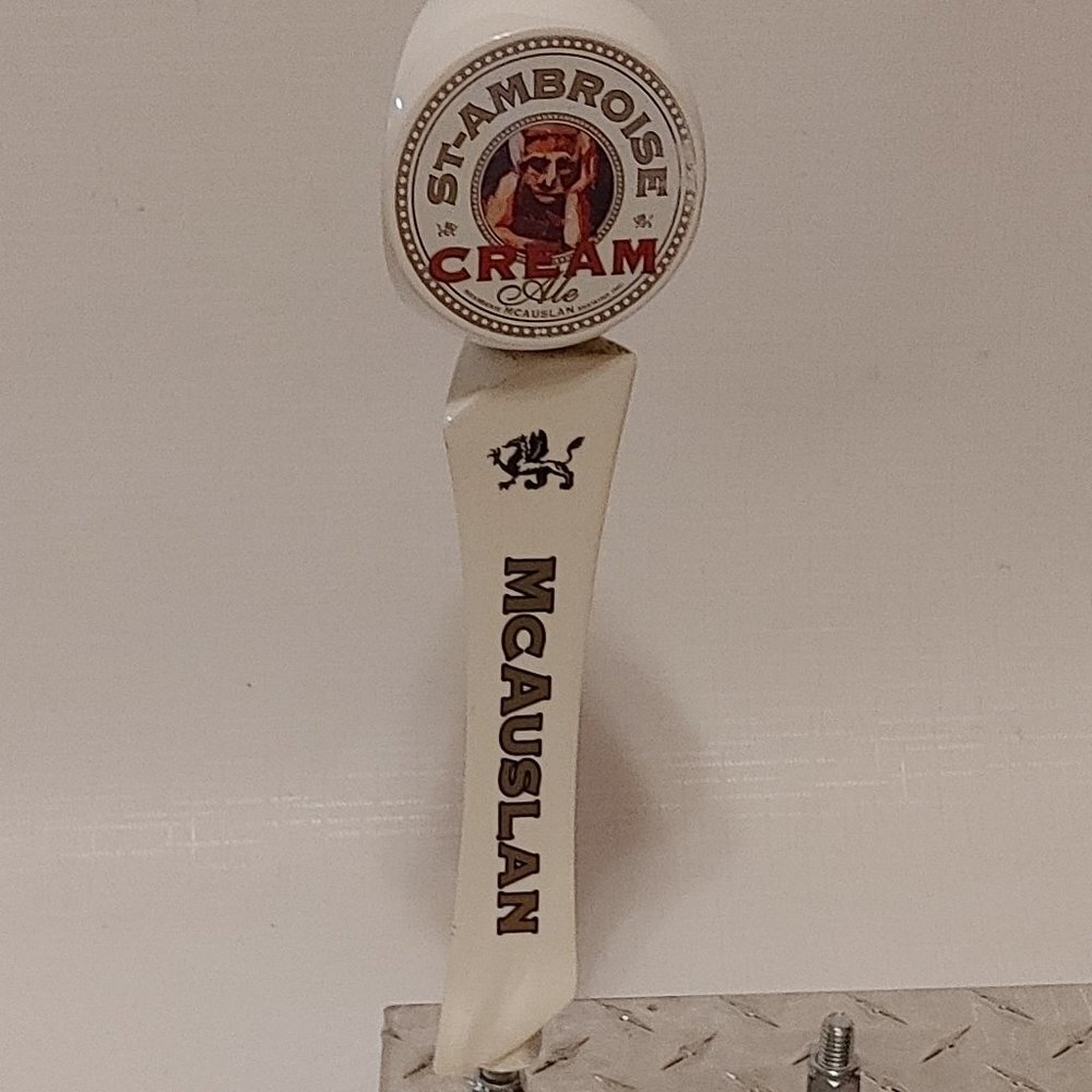 St. Ambroise Beer Tap Handle McAuslan Brewery Cream Ale TALL